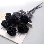 Rose artificielle noire 2