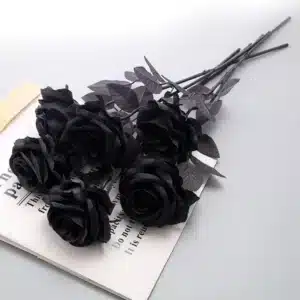 Rose artificielle noire 2