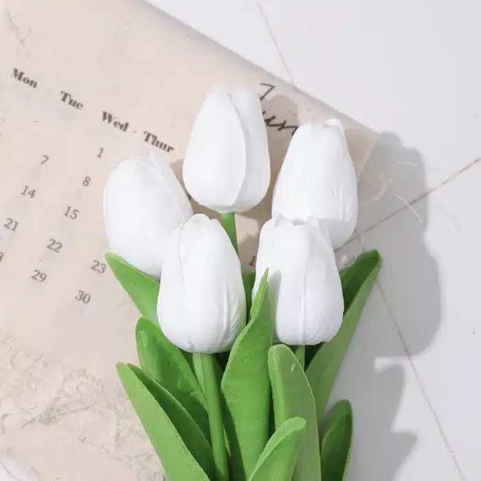 Tulipe artificielle blanche 1