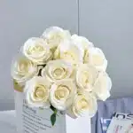 Rose artificielle blanche 3