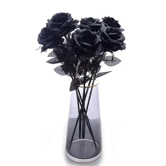 Rose artificielle noire 1