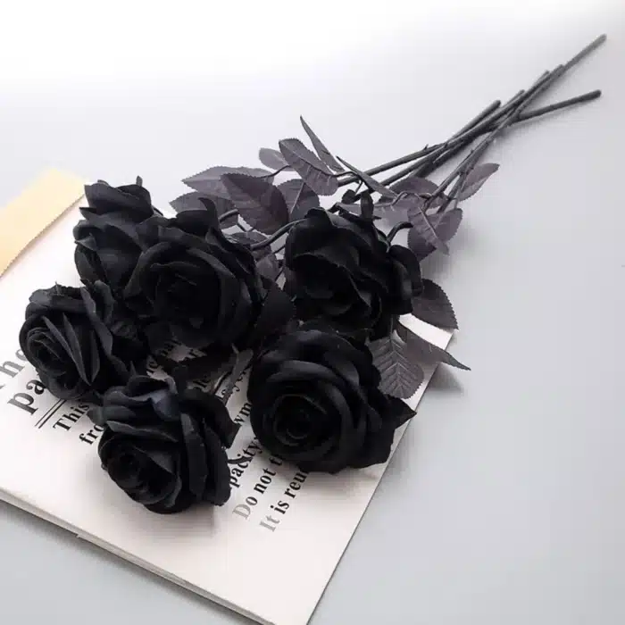 Rose artificielle noire 2