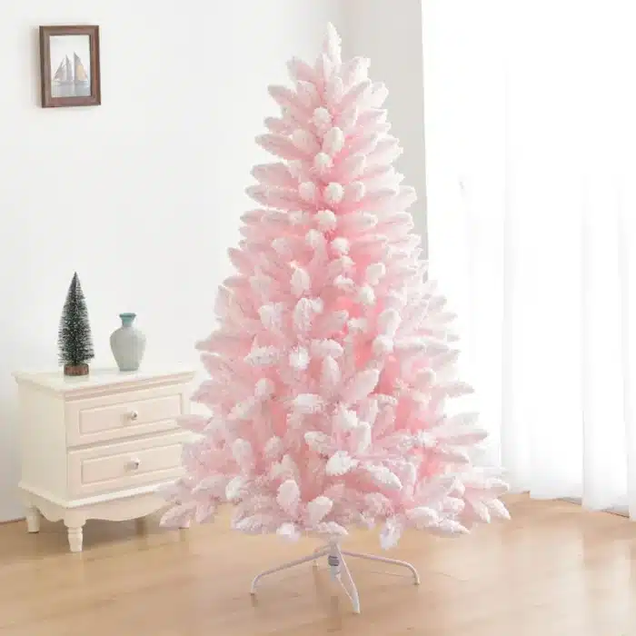 Sapin artificiel rose 1