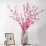 Branche de fleur de pêcher artificielle 106cm, fleur de prunier et de cerisier en soie pour la maison, décoration de jardin, Vase de fête de mariage, DIY 2
