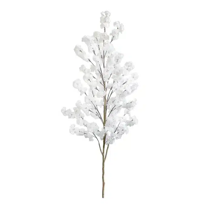 Branches de plantes artificielles en cerisier blanc, 100-220cm, fausses feuilles de soie réalistes, décoration intérieure, fausse plante pour la maison et le mariage 8