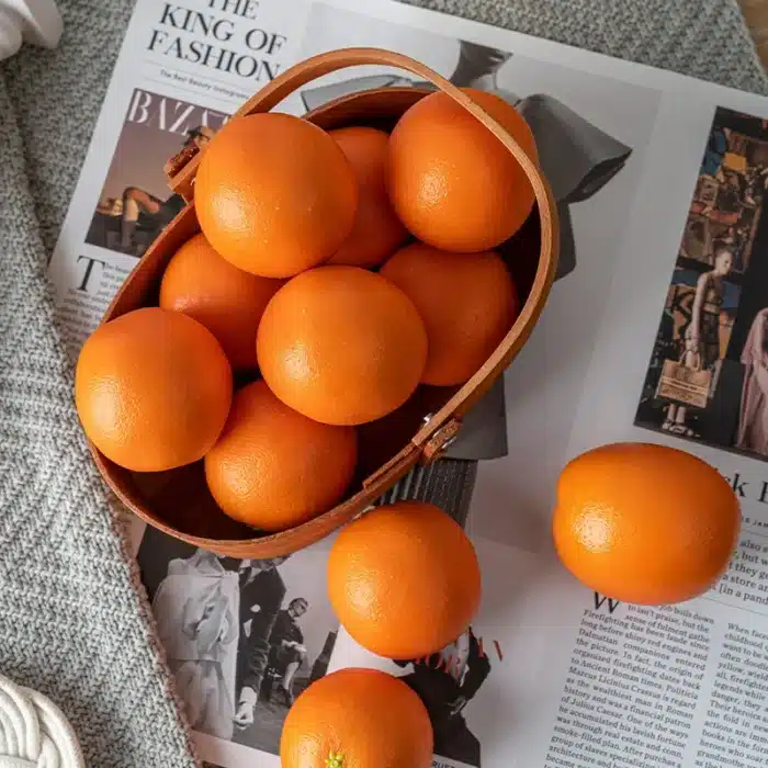 Simulation de faux fruits orange, modèle nombril orange, fruits artificiels, accessoires de photographie, décoration de fête à la maison 2