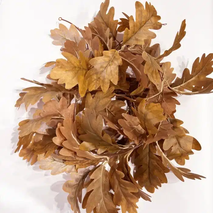 Feuille chêne artificielle orange 4